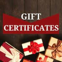 2021 Holiday specials - gift certificates