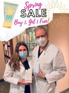 Spring into Summer Protection 2022 Special on sunscreen - buy 1 get one free while supplies last!