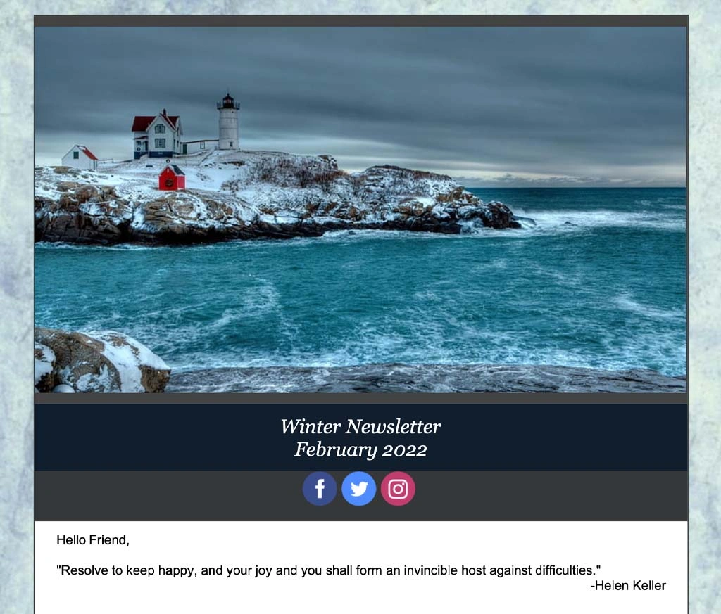 2022 Winter Newsletter PDF (opens in a new window)